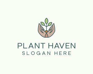 Plant Seedling Hand Garden logo design