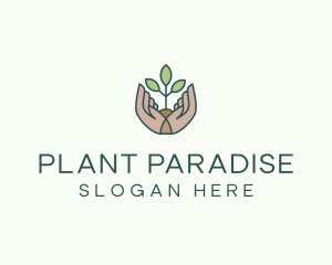 Plant Seedling Hand Garden logo design