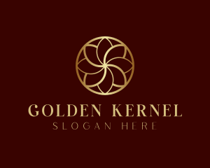 Golden Floral Spa  logo design