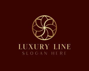 Golden Floral Spa  logo design