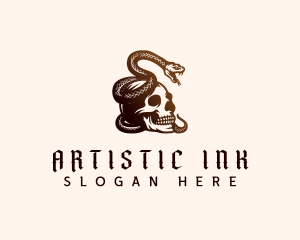 Skeleton Snake Tattoo logo