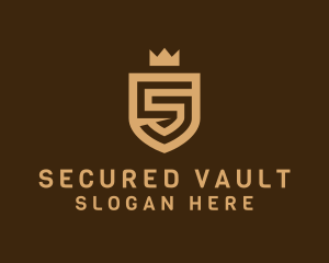 Royal Security Shield Crown logo design