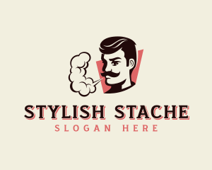 Mustache Person Smoking logo