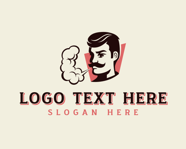 Mustache logo example 4