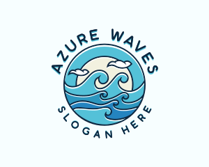 Surfing Tide Waves logo design