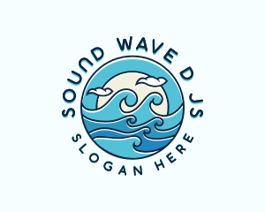 Surfing Tide Waves logo design