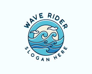 Surfing Tide Waves logo design