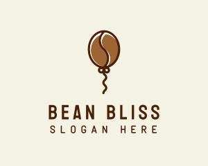 Flying Coffee Balloon  logo design