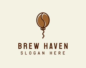 Flying Coffee Balloon  logo design