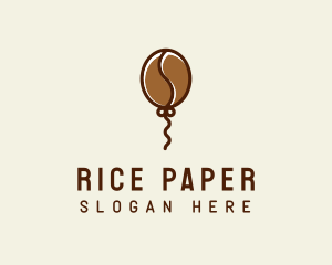 Flying Coffee Balloon  logo design