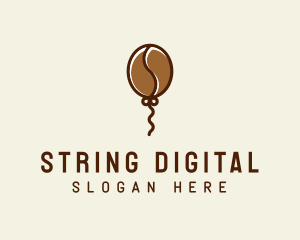 Flying Coffee Balloon  logo design