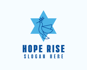 Hanukkah Dove Religion logo