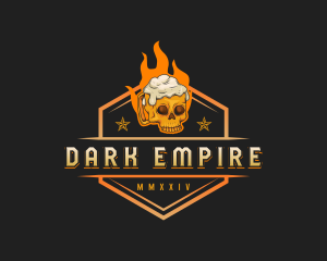 Flaming Skull Beer logo design