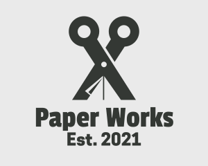 Paper Art Scissors logo design