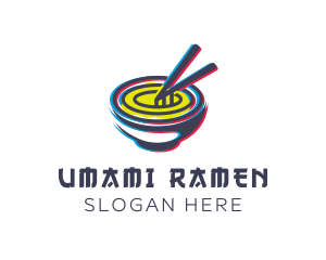 Glitch Bowl Ramen logo design