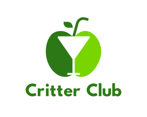 Green Apple Cocktail logo design