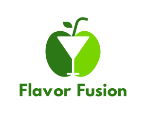 Green Apple Cocktail logo design