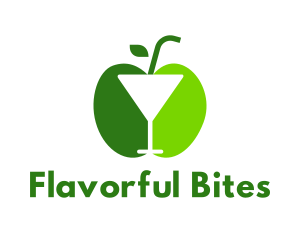 Green Apple Cocktail logo design