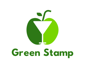 Green Apple Cocktail logo design