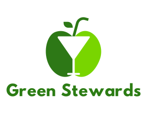 Green Apple Cocktail logo design