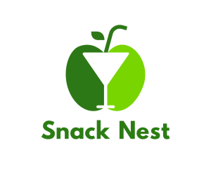 Green Apple Cocktail logo design