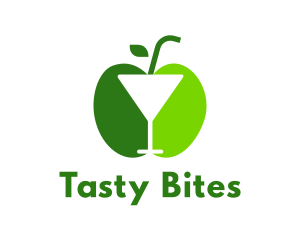 Green Apple Cocktail logo design