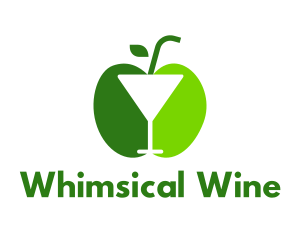 Green Apple Cocktail logo design