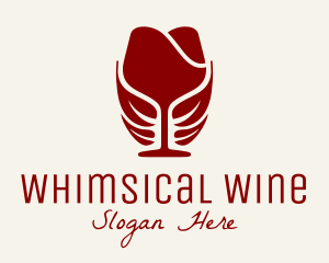 Eco Wine Glass logo design