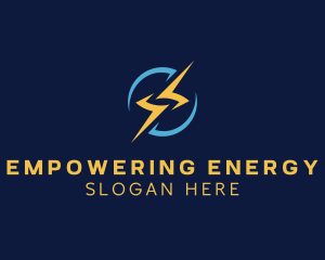 Electric Lightning Bolt logo design