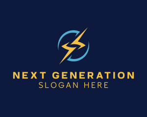 Electric Lightning Bolt logo design