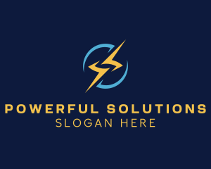 Electric Lightning Bolt logo design