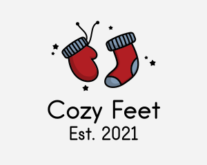 Winter Holiday Socks  logo design