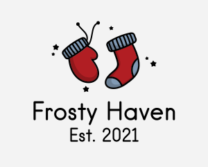 Winter Holiday Socks  logo design