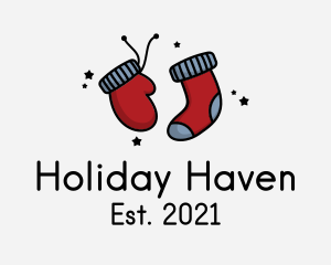 Winter Holiday Socks  logo design