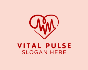 Heart Pulse Lifeline logo design