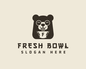 Bear Ramen Bowl logo design