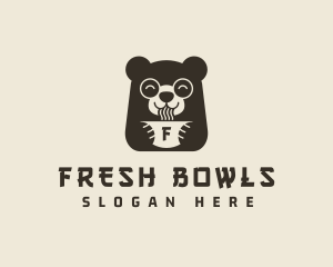 Bear Ramen Bowl logo design