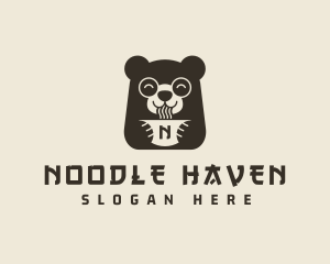 Bear Ramen Bowl logo design