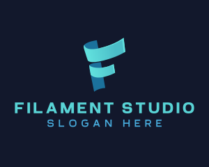 3D Creative Studio Letter F logo design