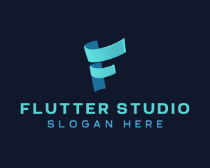 3D Creative Studio Letter F logo design