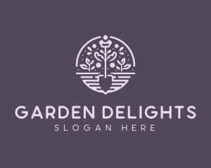 Gardening Shovel Plant logo design