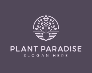 Gardening Shovel Plant logo design