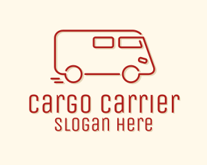 Red Monoline Carrier Van logo design