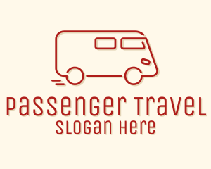 Red Monoline Carrier Van logo design