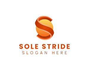 Company Sphere Ribbon Letter S logo design