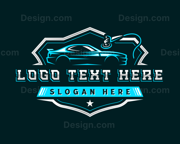 Automobile Sedan Detailing Logo