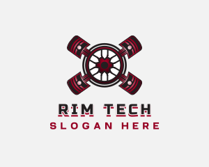 Piston Rim Automotive logo design