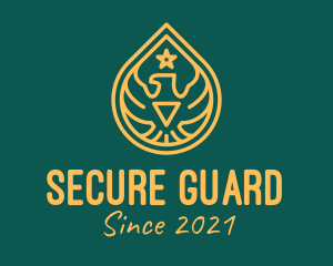 Golden Military Eagle Badge logo