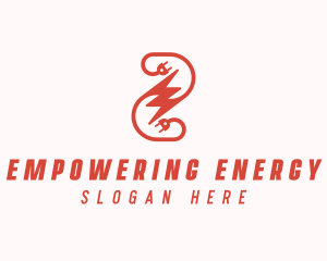 Lightning Energy Plug logo design