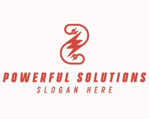 Lightning Energy Plug logo design